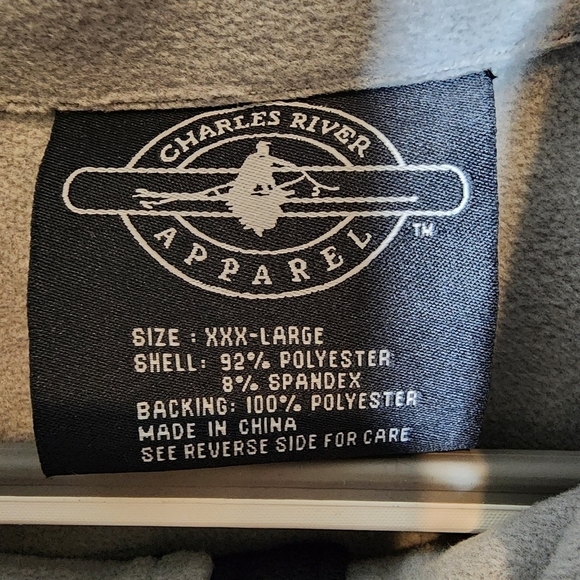 Charles River Men's Black/ Vapor Grey Soft Shell Jacket size 3X - Picture 3 of 14